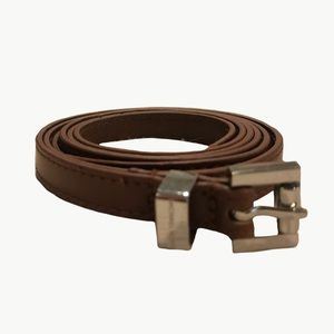 Brown Leather Michael Kors Belt Thin